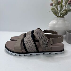Sorel Roaming Decon Leather Slingback Sandals Tan NL4706-264 Women 7.5 Tried On